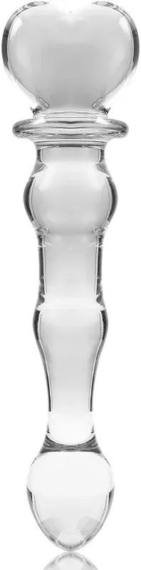NEBULA SERIES - Modell 21 Dildo aus Borosilikatglas, 20,5 cm Ø 3,5 cm - Transparent