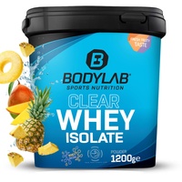 Bodylab24 Clear Whey Isolate 1200g Ananas-Mango, Eiweiß-Shake aus bis zu 96% hochwertigem Molkenprotein-Isolat, erfrischend fruchtiger Drink, Whey Protein-Pulver kann den Muskelaufbau unterstützen