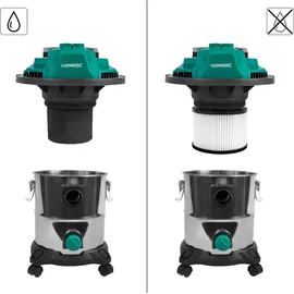 VONROC Nass- und Trockensauger 1400W