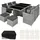 Tectake Rattan Sitzgruppe 12-tlg. Hellgrau