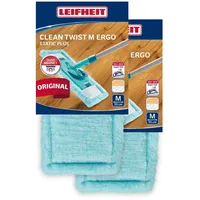 Leifheit Wischbezug CLEAN TWIST M Ergo POWER CLEAN M 2er Set türkis 39,0 x 16,0 x 2,0 cm | Gr.: onesize