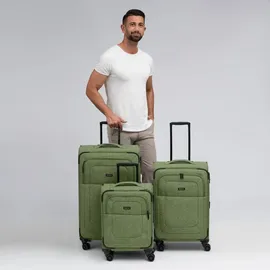 Redolz Essentials 12 Koffer-Set 3-tlg. grün/ polyester