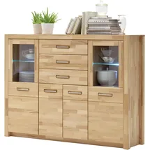 MCA living Highboard 163 x 122 x 40 cm kernbuchefarben / Braun