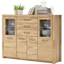 MCA living Highboard 163 x 122 x 40 cm kernbuchefarben / Braun