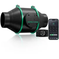 Mars Hydro iFresh Rohrventilator 100mm, 350m3/h Leiser EC Motor, 27W Rohrlüfter EU-Stecker, Abluftventilator für Growbox, Growzelt und Gewächshaus Hydrokultur