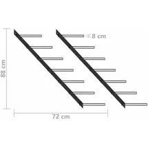 vidaXL Weinregal 14 Flaschen 2 Stk. Schwarz