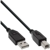 InLine USB Kabel 3 m USB A B schwarz