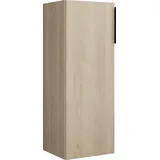 Burgbad Eqio Halbhoher Schrank 1-türig, Türanschlag links, 960x350x320mm, UH3525LF3180G0252, Farbe: Eiche Dekor Cashmere / Eiche Dekor Cashmere, Griffleiste Schwarz Matt G0252