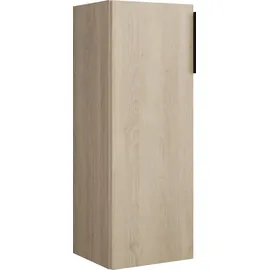 Burgbad Eqio Halbhoher Schrank 1-türig, Türanschlag links, 960x350x320mm, UH3525LF3180G0252, Farbe: Eiche Dekor Cashmere / Eiche Dekor Cashmere, Griffleiste Schwarz Matt G0252