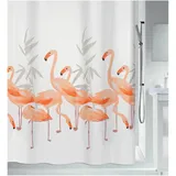 Spirella Duschvorhang 180 x 180 cm Flamingo/Weiß