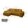 altdecor Ecksofa Cord 2-Sitzer Senfgelb