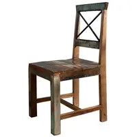 Massivmoebel24 Stuhl Altholz 45x45x95 mehrfarbig