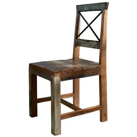 Massivmoebel24 Stuhl Altholz 45x45x95 mehrfarbig