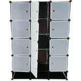 MCW Regalsystem Cairns T306, Steckregal Garderobe Kleiderschrank, 8 Boxen je 37x37x47cm schwarz