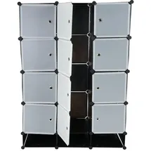 MCW Steckregal Kunststoff 37x37x47 cm Schwarz/Weiß