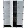 MCW Steckregal Kunststoff 37x37x47 cm Schwarz/Weiß
