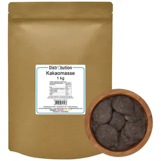 Kakaomasse 1kg Rohkostqualität für Schockolade, Ohne Zucker und Zusatzstoffe