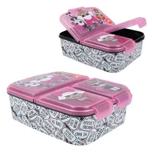 L.O.L. Surprise Stor LOL Surprise | Brotdose mit 3 Fächern für Kinder - Kinder-Lunchbox - Snackbox - Dekorierte Lunchbox
