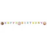 Procos Luftschlange Girlande Happy Birthday 1 St. Rosa