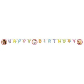 Procos Luftschlange Girlande Happy Birthday 1 St. Rosa