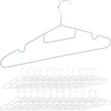 Famanu Kleiderbügel Set von 24 - Platzsparend - Antirutsch - Hosenbügel