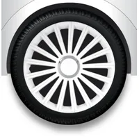 ZentimeX Radzierblenden Radkappen Radabdeckung 14" Zoll #36 WEIß ABS