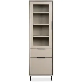 Finori Vitrine Arona 60 x 200 x 38 cm Sand/Schwarz