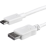 Startech USB-C 3.1 [Stecker] auf DisplayPort 1.2 [Stecker] 4K 60Hz Adapterkabel weiß, 1m (CDP2DPMM1MW)