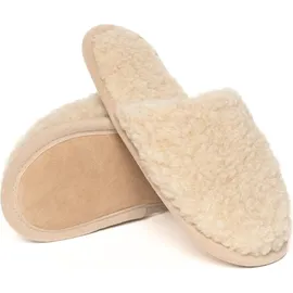 Gottstein Curly Wool Slipper in beige - Gr.: 44/45