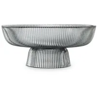 Navaris Frucht Schüssel aus Glas - schwarze Glasschüssel für