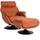 Mendler Relaxsessel HWC-K99 Kunstleder 80 x 100 x 90 cm Braun mit Hocker
