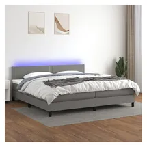 vidaXL Boxspringbett 200 x 200 cm Dunkelgrau