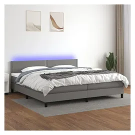 vidaXL Boxspringbett 200 x 200 cm Dunkelgrau