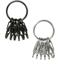 NITE IZE KeyRack Schlüssel Bund Anhänger – Schnapp Haken Karabiner – Organizer Farbe: schwarz