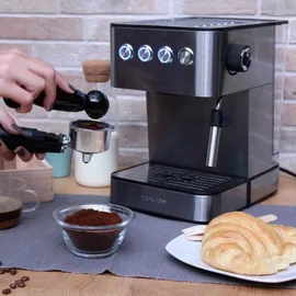 Prixton Verona Espressomaschine weiß mit Milchaufschäumer