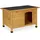 Relaxdays Hundehütte 58 x 86 x 58 cm Holz Natur Schwarz