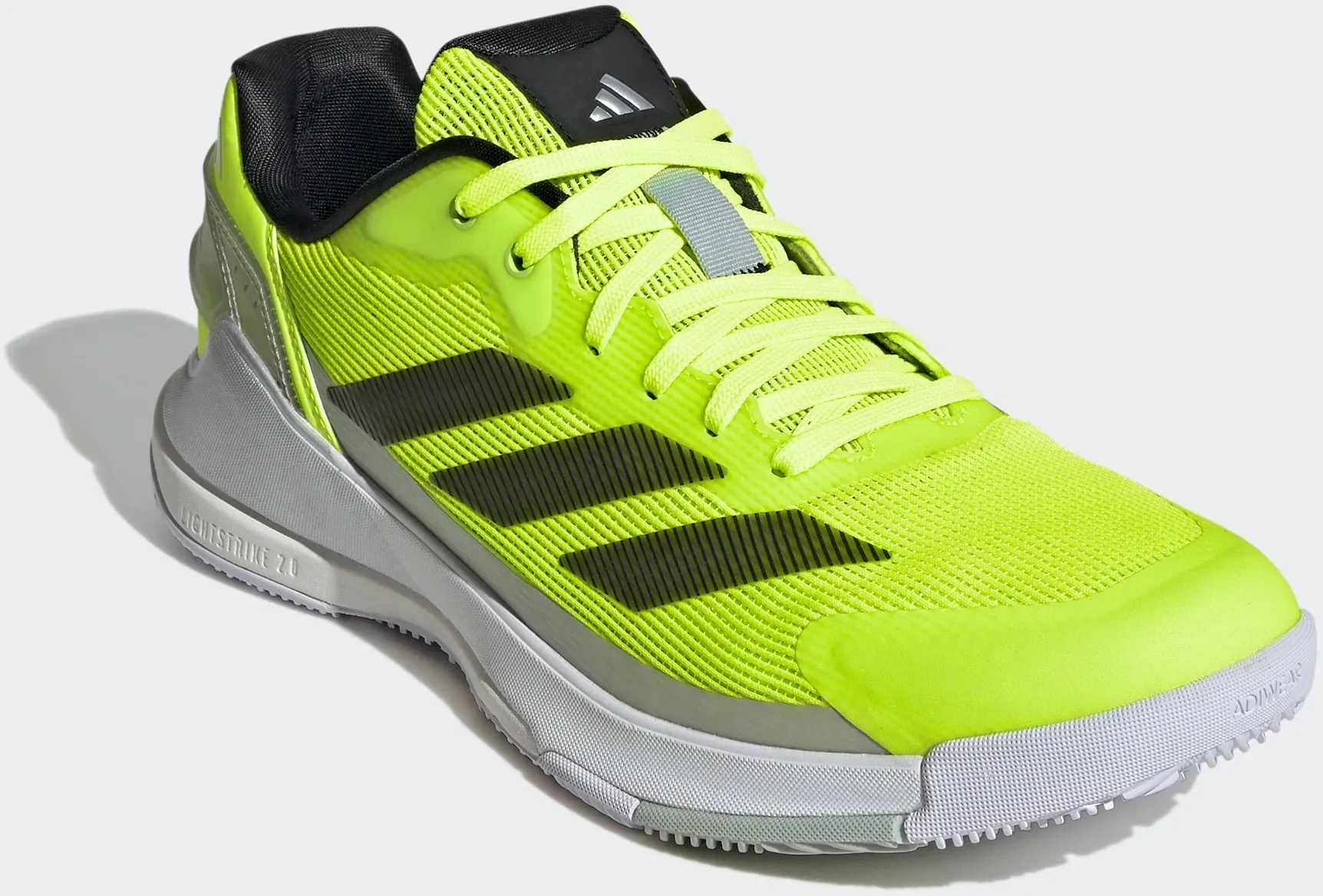 Tennisschuh ADIDAS PERFORMANCE "CRAZYQUICK PADEL-", Gr. 48, lucid lemon, core schwarz, silber metallic, Textil, Synthetik, sportlich, Schuhe, besonders geeignet für Padel