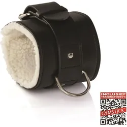 Gymstick Leather Ankle Strap / Ankle Strap - Mit Online-Übungsvideos SCHWARZ No Size