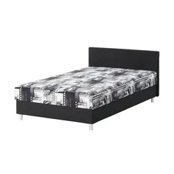 Polsterbett  Keti ¦ schwarz ¦ Maße (cm): B: 123 H: 78