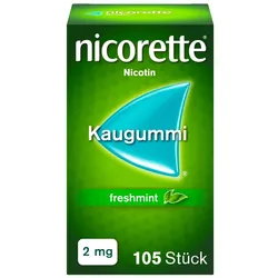 nicorette 2mg Nikotinkaugummi freshmint zur Rauchentwöhnung 105 St