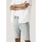 Levi's Bermudas "501 ORIGINAL SHORTS", Herren, Gr. 33, N-Gr, blau (never on time shorts), Denim/Jeans, Obermaterial: 99% Baumwolle, 1% Elasthan, unifarben, normal kniefrei, Hosen Bermudas, Jeans-Bermudas mit Stretch, der Klassiker 501 ORIGINAL