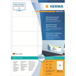 HERMA Special - Klebstoff, neu positionierbar - weiß - 99.1 x 57 mm 1000 Etikett