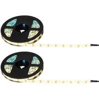 MeineWunschleuchte 2er Set Solar LED Lichtband Außen Terrassenbeleuchtung Lichtstreifen