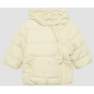 s.Oliver Outdoorjacke Wattierte Jacke mit Fleece-Futter und Bären-Motiv Raffung beige 86