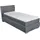 LEONIQUE Boxspringbett LEONIQUE "Rumba", grau (hellgrau), B:100cm L:213cm, Samtoptik (100% Polyester), Komplettbetten, Boxspringbett Seniorenbett Polsterbett, Taschenfederkern-Matratze in Härtegrad 3, in 4 Breiten, incl. Topper