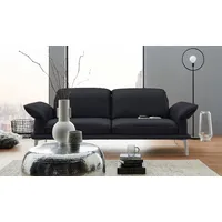 W.SCHILLIG 2,5-Sitzer sherry, Designsofa mit tollem Sitzkomfort, Kopfstützenverstellung, Winkelfüße in Chrom glänzend, Breite 234 cm blau