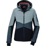 KILLTEC Damen Skijacke/Funktionsjacke mit abzippbarer Kapuze und Schneefang KSW 34 WMN SKI JCKT, hell eisblau, 44