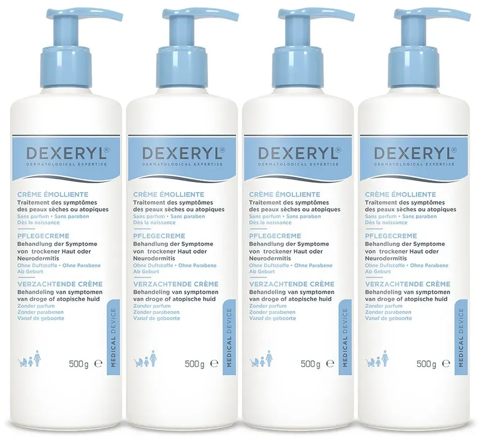 DEXERYL Pflegecreme Viererpack 4X500 g