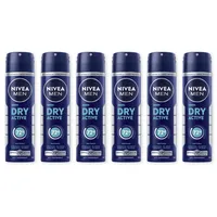 NIVEA Men Dry Active Deo Spray 6 x 150 ml