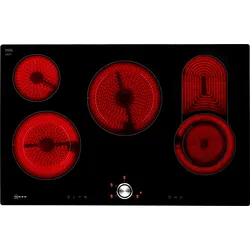 NEFF Elektro-Kochfeld "T18PT16X0", schwarz, B:79,2cm H:5,1cm T:51,2cm, Kochfelder, mit intuitiver Twist Pad Bedienung